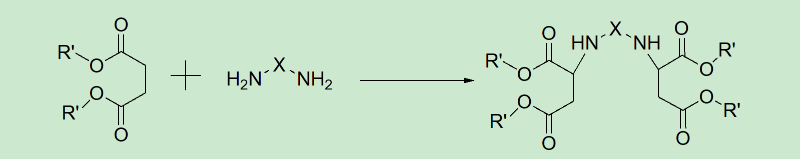 聚天門(mén)冬氨酸酯樹(shù)脂合成反應(yīng)原理