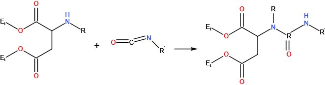 天冬聚脲反應(yīng)式
